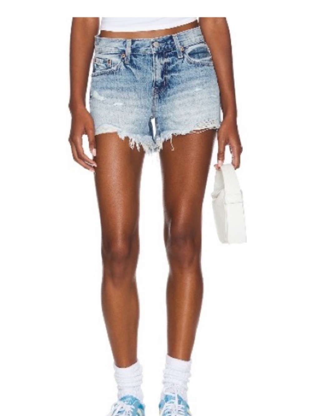 pistola Low rise Gigi Light Blue Denim Cutoff Shorts